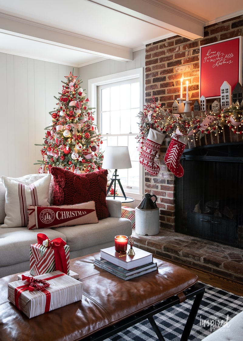 Red and White Christmas Tree, PLUS Christmas Tree Decorating Ideas